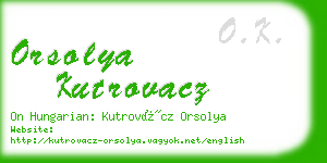 orsolya kutrovacz business card